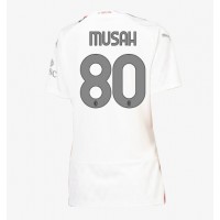 Camisa de Futebol AC Milan Yunus Musah #80 Equipamento Secundário Mulheres 2023-24 Manga Curta